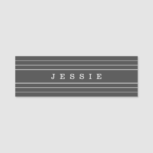 Ihr benutzerdefinierter Text und moderne Streifen Namensschild (Vorderseite)
