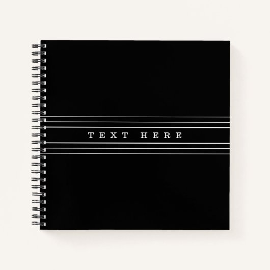 Ihr benutzerdefinierter Text und moderne Streifen  Notizblock (Vorderseite)