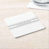 Ihr benutzerdefinierter Text und moderne Streifen Rechteckiger Pappuntersetzer (angewinkelt)