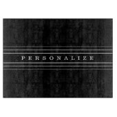 Ihr benutzerdefinierter Text und moderne Streifen  Schneidebrett (Vorderseite)