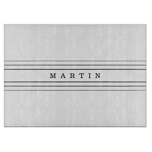 Ihr benutzerdefinierter Text und moderne Streifen Schneidebrett (Vorderseite)