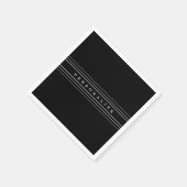 Ihr benutzerdefinierter Text und moderne Streifen Serviette (Ecke)