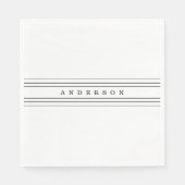 Ihr benutzerdefinierter Text und moderne Streifen  Serviette (Vorderseite)