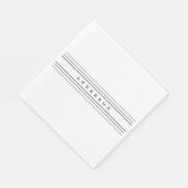 Ihr benutzerdefinierter Text und moderne Streifen Serviette (Ecke)