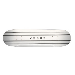 Ihr benutzerdefinierter Text und moderne Streifen Skateboard