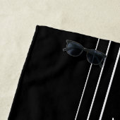 Ihr benutzerdefinierter Text und moderne Streifen Strandtuch (Beispiel)