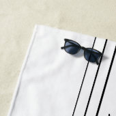 Ihr benutzerdefinierter Text und moderne Streifen Strandtuch (Beispiel)