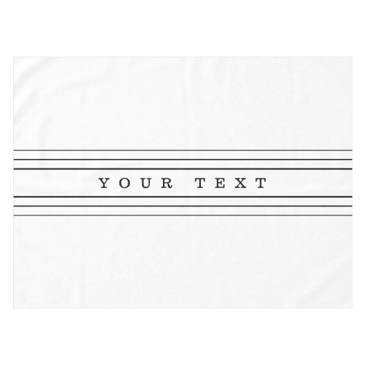 Ihr benutzerdefinierter Text und moderne Streifen  Tischdecke (Vorderseite (Horizontal))