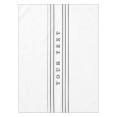 Ihr benutzerdefinierter Text und moderne Streifen  Tischdecke (Vorderseite)