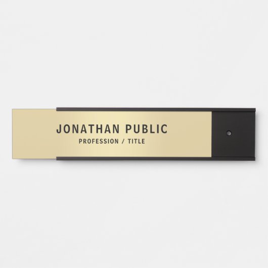 Ihr benutzerdefinierter Textname Moderne elegante Türschild (Vorderseite )