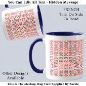 Ihr benutzerdefinierter verborgener Message-Franzö Tasse