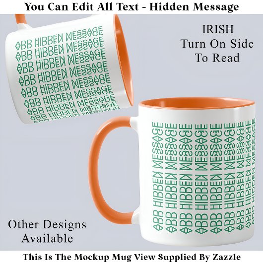 Ihr benutzerdefinierter verborgener Message-irisch Tasse