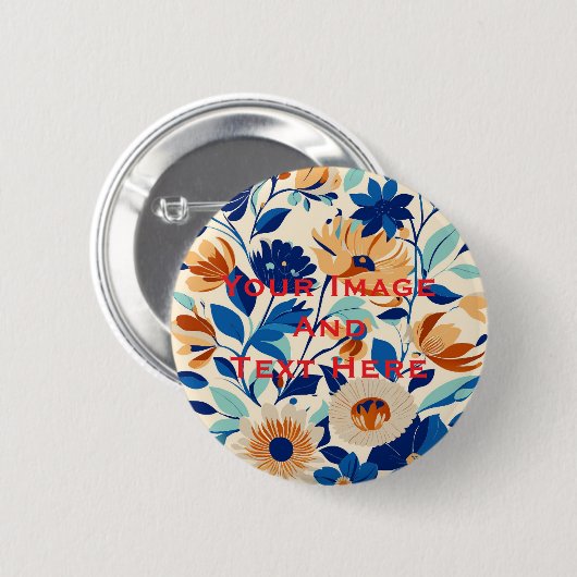 Ihr benutzerdefiniertes Bild und Text Personalisie Button (Vorne & Hinten)