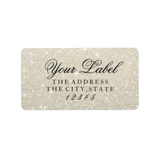 Ihr benutzerdefiniertes Etikett - Weißes goldenes Adressaufkleber (Vorne)