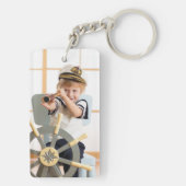 Ihr benutzerdefiniertes Foto doppelseitiges Rechte Schlüsselanhänger (Rückseite)