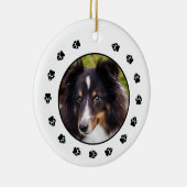 Ihr benutzerdefiniertes Foto mit Pasten und Text Keramik Ornament (Rechts)