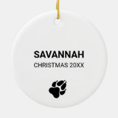 Ihr benutzerdefiniertes Foto mit Pasten und Text Keramik Ornament (Hinten)