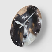 Ihr benutzerdefiniertes Foto, Text und jede Farbuh Runde Wanduhr (Winkel)