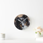 Ihr benutzerdefiniertes Foto, Text und jede Farbuh Runde Wanduhr (Zuhause)