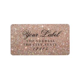 Ihr benutzerdefiniertes Label - Rose Gold Glitzer  Adressaufkleber