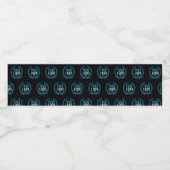 Ihr benutzerdefiniertes Logo | Bild ganz Gemustert Wasserflaschenetikett (Einzelnes Label)