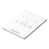 Ihr benutzerdefiniertes Logo Schwarz und Weiß verb Notizblock (Rotiert)