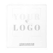 Ihr benutzerdefiniertes Logo Schwarz und Weiß verb Notizblock (Vorderseite)