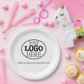 Ihr benutzerdefiniertes Logo und Text Pappteller (Party)