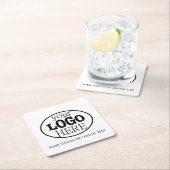 Ihr benutzerdefiniertes Logo und Text Rechteckiger Pappuntersetzer (Vor Ort)