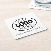 Ihr benutzerdefiniertes Logo und Text Rechteckiger Pappuntersetzer (angewinkelt)