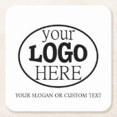 Ihr benutzerdefiniertes Logo und Text Rechteckiger Pappuntersetzer (Vorderseite)