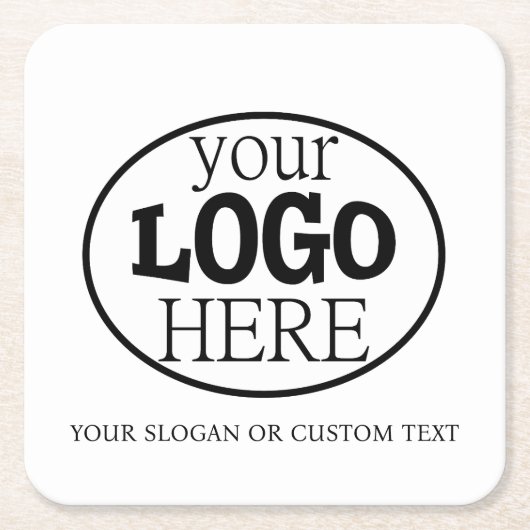 Ihr benutzerdefiniertes Logo und Text Rechteckiger Pappuntersetzer (Vorderseite)