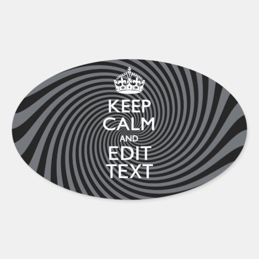 Ihr benutzerdefiniertes, ruhiges Sprichwort auf sc Ovaler Aufkleber (Vorderseite)