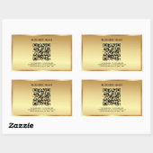 Ihr benutzerdefiniertes Template Logo QR Code Gold Rechteckiger Aufkleber (Blatt)