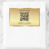 Ihr benutzerdefiniertes Template Logo QR Code Gold Rechteckiger Aufkleber (Tasche)