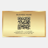 Ihr benutzerdefiniertes Template Logo QR Code Gold Rechteckiger Aufkleber (Vorderseite)