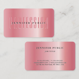 Ihr benutzerdefiniertes Template Luxus Elegante Ro Visitenkarte