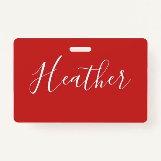 Ihr benutzerdefiniertes weißes Skript in Rot Ausweis (Vorderseite)