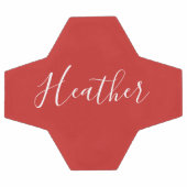 Ihr benutzerdefiniertes weißes Skript in Rot Fußball (Flach)