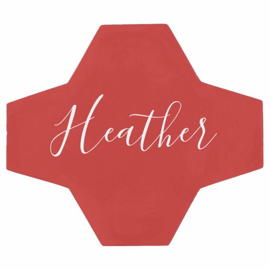 Ihr benutzerdefiniertes weißes Skript in Rot Fußball (Flach)