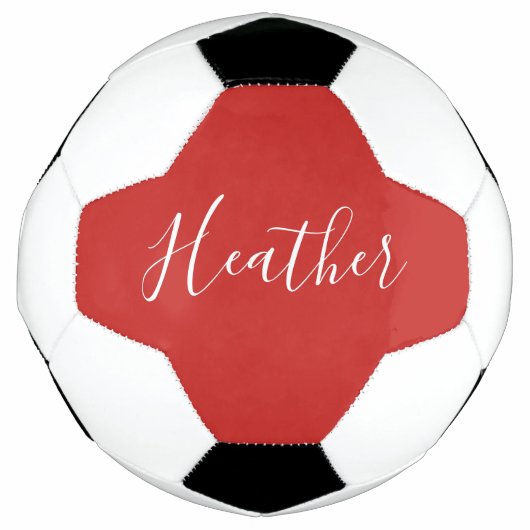 Ihr benutzerdefiniertes weißes Skript in Rot Fußball (Vorderseite)