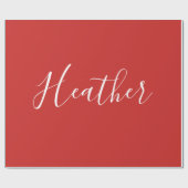 Ihr benutzerdefiniertes weißes Skript in Rot Geschenkpapier (Flach)