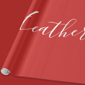 Ihr benutzerdefiniertes weißes Skript in Rot Geschenkpapier