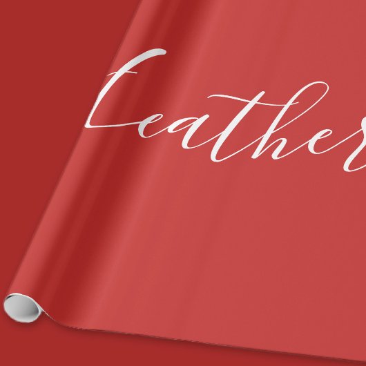 Ihr benutzerdefiniertes weißes Skript in Rot Geschenkpapier