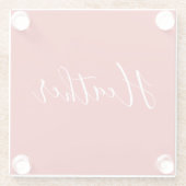 Ihr benutzerdefiniertes weißes Skript in Rot Glasuntersetzer (Rückseite)