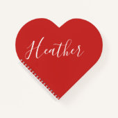 Ihr benutzerdefiniertes weißes Skript in Rot Notizblock (Vorderseite)