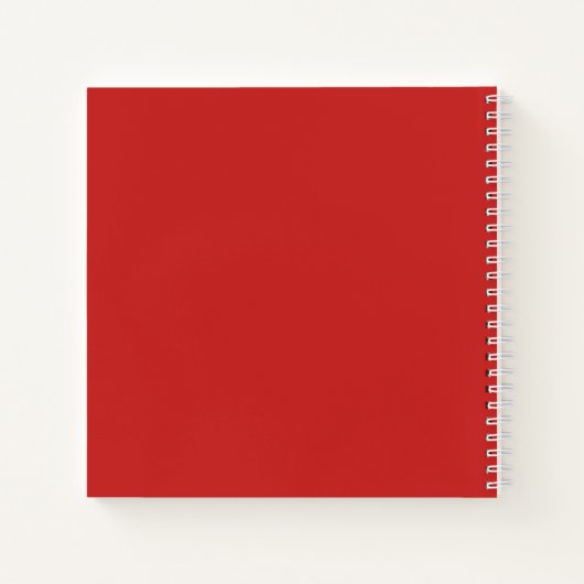 Ihr benutzerdefiniertes weißes Skript in Rot Notizblock (Rückseite)