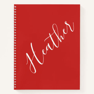 Ihr benutzerdefiniertes weißes Skript in Rot Notizblock