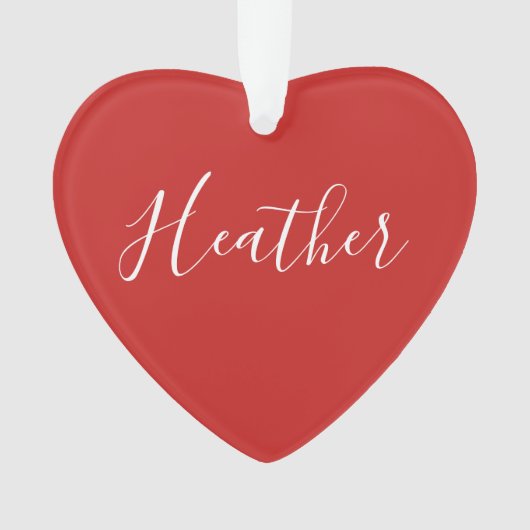 Ihr benutzerdefiniertes weißes Skript in Rot Ornament (Vorderseite)