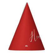 Ihr benutzerdefiniertes weißes Skript in Rot Partyhütchen (Links)